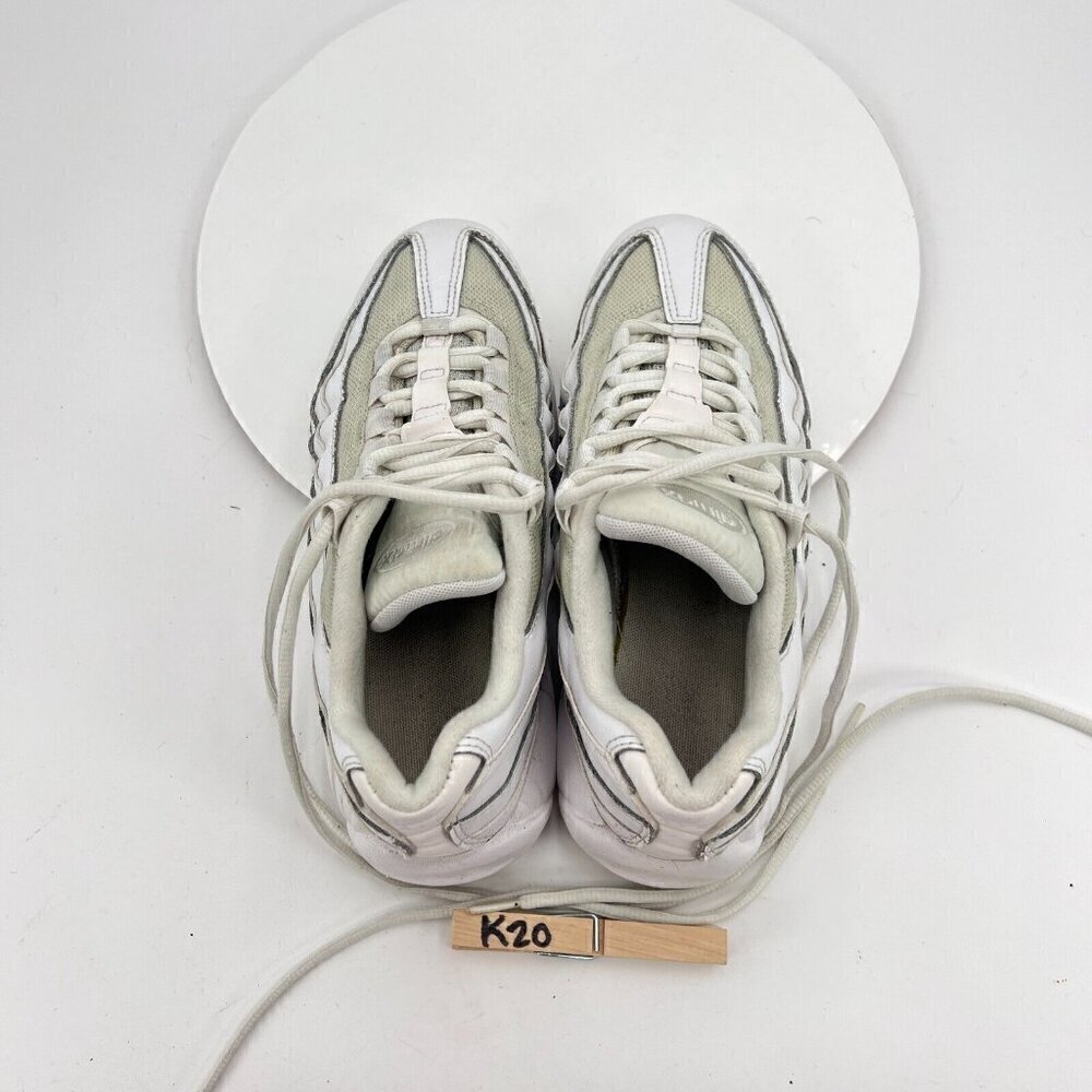 Nike Air Max 95 Recraft Youth Size 5.5Y Women 7 CJ3906-100 Triple White Shoes - Picture 12 of 14